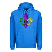 True Royal mardi gras fleur de lis Premium Hoodie - LillyAllenDesigns