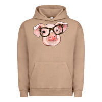 Pigment Burro pig with glasses Urban Hoodie - RanaPortraitStore