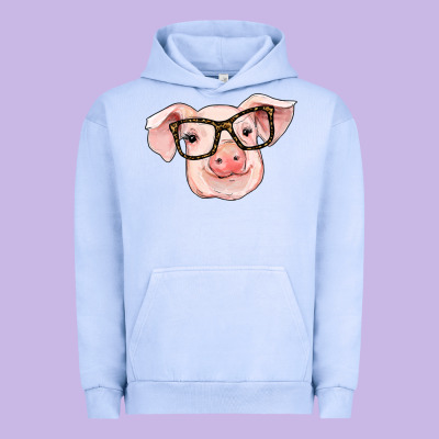 Pig With Glasses Urban Hoodie Designed By Ranaportraitstore