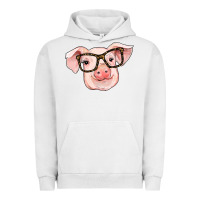 Pigment Lunar Rock pig with glasses Urban Hoodie - RanaPortraitStore