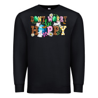 Black Don't worry be hoppy Premium Sweatshirt - NancyCooperArtShop