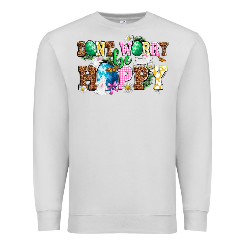 Don't Worry Be Hoppy Premium Sweatshirt by NancyCooperArtShop | Teevron