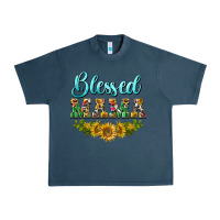 Midnight Navy blessed mama Urban Heavy Tee - BarkalooDesign