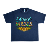 Navy blessed mama Urban Heavy Tee - BarkalooDesign