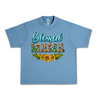 Pebble Blue blessed mama Urban Heavy Tee - BarkalooDesign