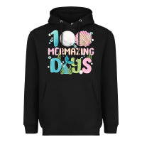Black 100 mermazing days Heavyweight Hoodie - MaliasSmallBusiness