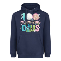 Navy 100 mermazing days Heavyweight Hoodie - MaliasSmallBusiness