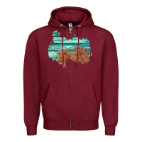 Burgundy wood leather patch Zipper Hoodie - AdoDesignShop