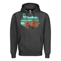 Charcoal Heather wood leather patch Zipper Hoodie - AdoDesignShop
