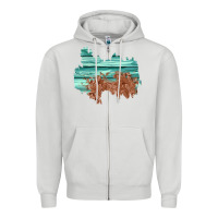 Dove Grey wood leather patch Zipper Hoodie - AdoDesignShop