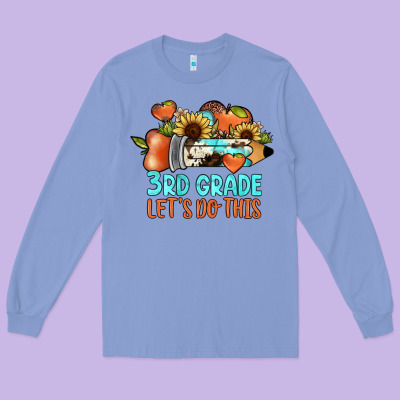 3rd Grade Let's Do This Long Sleeve Tee Designed By Jahusdesignshop