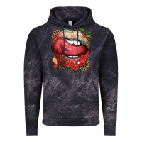 Cloud Black strawberry lips with leopard Vintage Hoodie - texasbilliewilder