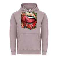 Vintage Zinc strawberry lips with leopard Vintage Hoodie - texasbilliewilder