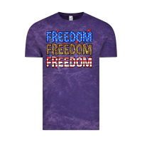 Cloud Purple Freedom freedom freedom Vintage Tee - Neo Western