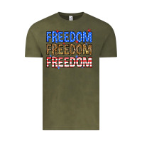 Vintage Olive Freedom freedom freedom Vintage Tee - Neo Western