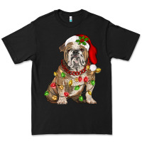 Black Christmas english bulldog Premium Tee - BarkalooDesign