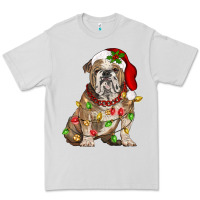 Dove Grey Christmas english bulldog Premium Tee - BarkalooDesign