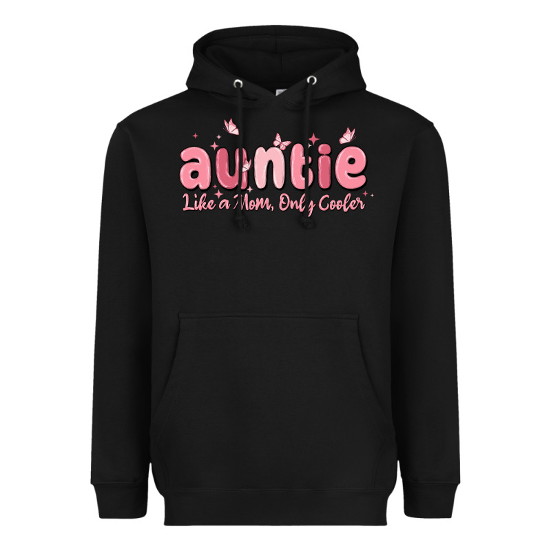Auntie Like A Mom Only Cooler Heavyweight Hoodie by MaliasSmallBusiness | Teevron