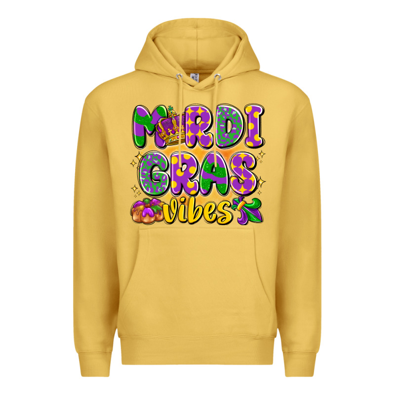 Mardi Gras Vibes Premium Hoodie by LillyAllenDesigns | Teevron
