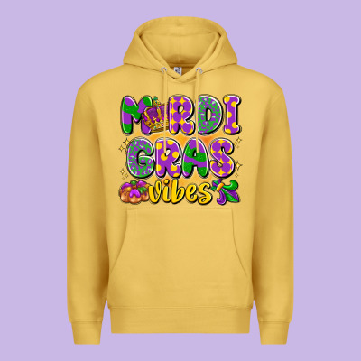 Mardi Gras Vibes Premium Hoodie Designed By Lillyallendesigns