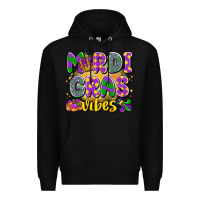 Black mardi gras vibes Premium Hoodie - LillyAllenDesigns