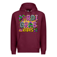 Burgundy mardi gras vibes Premium Hoodie - LillyAllenDesigns