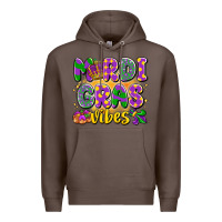 Coffee mardi gras vibes Premium Hoodie - LillyAllenDesigns