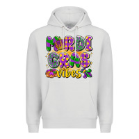 Dove Grey mardi gras vibes Premium Hoodie - LillyAllenDesigns