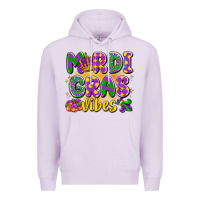 Lilac mardi gras vibes Premium Hoodie - LillyAllenDesigns