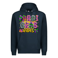 Navy mardi gras vibes Premium Hoodie - LillyAllenDesigns
