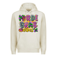 Oatmeal Heather mardi gras vibes Premium Hoodie - LillyAllenDesigns