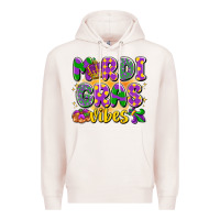 Pale Pink mardi gras vibes Premium Hoodie - LillyAllenDesigns