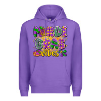 Purple mardi gras vibes Premium Hoodie - LillyAllenDesigns