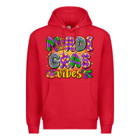 Red mardi gras vibes Premium Hoodie - LillyAllenDesigns