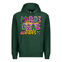 Sports Green mardi gras vibes Premium Hoodie - LillyAllenDesigns