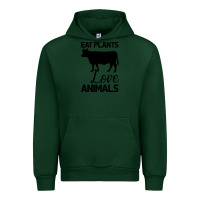 Forest Green Eat Plants Love Animals Urban Hoodie - Bettercallsaul