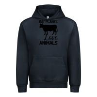 Navy Eat Plants Love Animals Urban Hoodie - Bettercallsaul