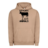 Pigment Burro Eat Plants Love Animals Urban Hoodie - Bettercallsaul