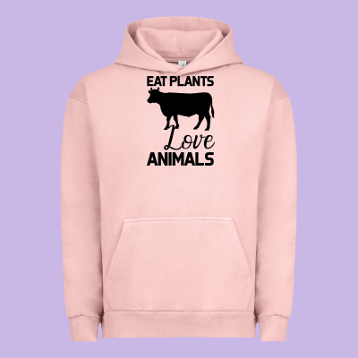 Eat Plants Love Animals Urban Hoodie Designed By Bettercallsaul