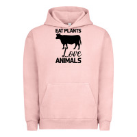 Pigment Salmon Eat Plants Love Animals Urban Hoodie - Bettercallsaul