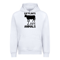 White Eat Plants Love Animals Urban Hoodie - Bettercallsaul