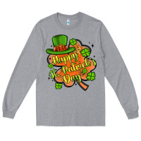Heather Grey happy st patrick s day shamrock Long Sleeve Tee - Artiststas