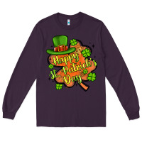 Plum happy st patrick s day shamrock Long Sleeve Tee - Artiststas