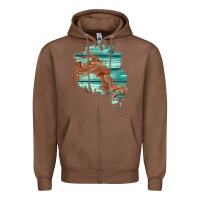 Chestnut wood leather patch Zipper Hoodie - AdoDesignShop