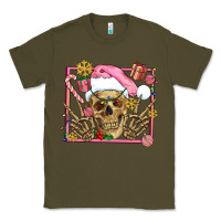 Army Green pink christmas skeleton Classic Tee - AdoDesignShop
