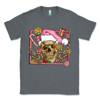 Charcoal Heather pink christmas skeleton Classic Tee - AdoDesignShop