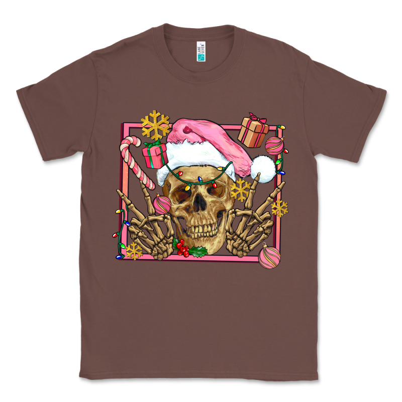 Pink Christmas Skeleton Classic Tee by AdoDesignShop | Teevron