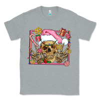 Heather Grey pink christmas skeleton Classic Tee - AdoDesignShop