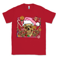 Red pink christmas skeleton Classic Tee - AdoDesignShop