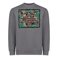 Storm aztec background with gemstone and cowhide Heavyweight Sweatshirt - RanaPortraitStore